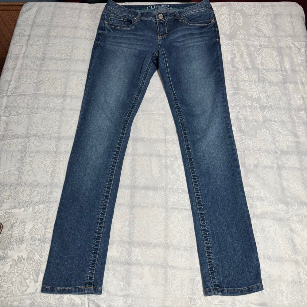 Women's Rue21 Blue Low Rise Skinny Jeans Juniors 9 #117
